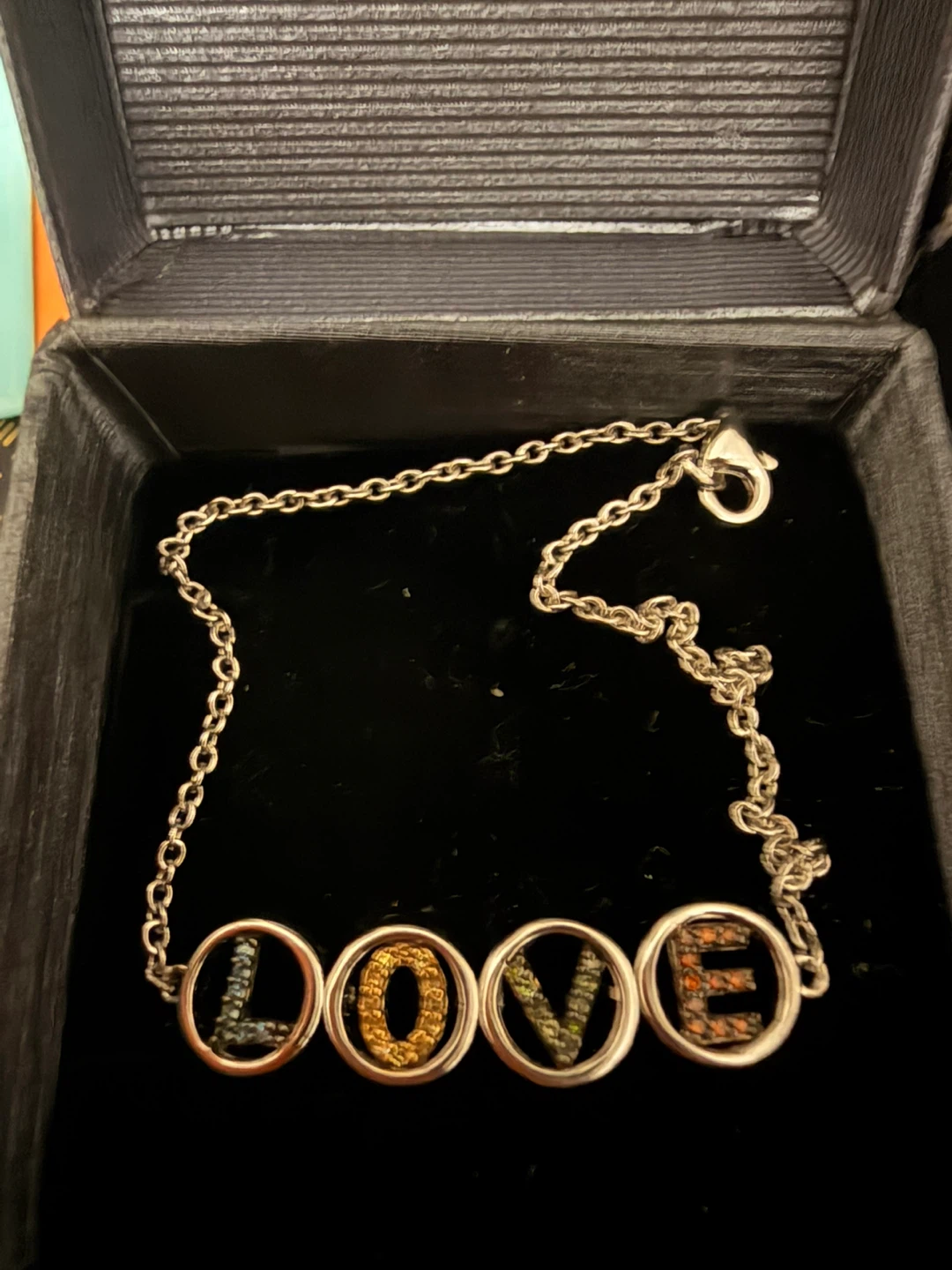 LOVE Letter Bracelet sterling silver 925 with diamonds