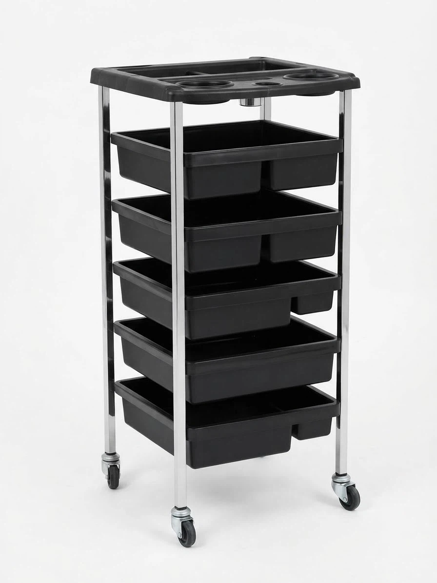 Red Salon Chair & Salon trolley - photo 2