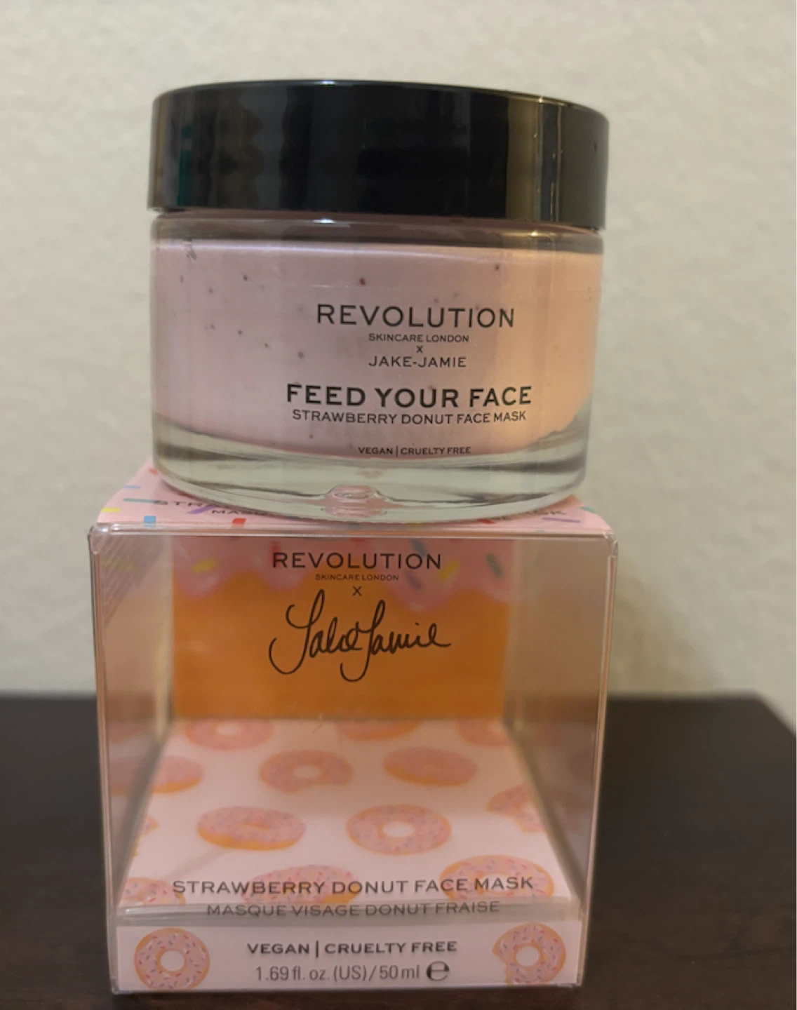 NEW-CLEARANCE-Revolution x Jake-Jamie Strawberry Donut Face Mask
