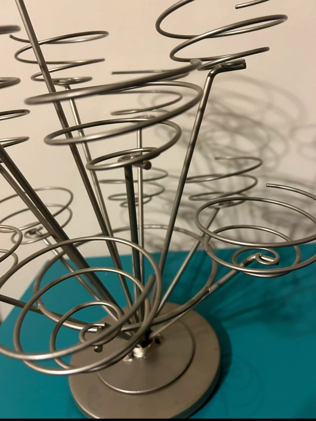 Silver Metal Wire Tiered Rotating Cupcake Stand - photo 3