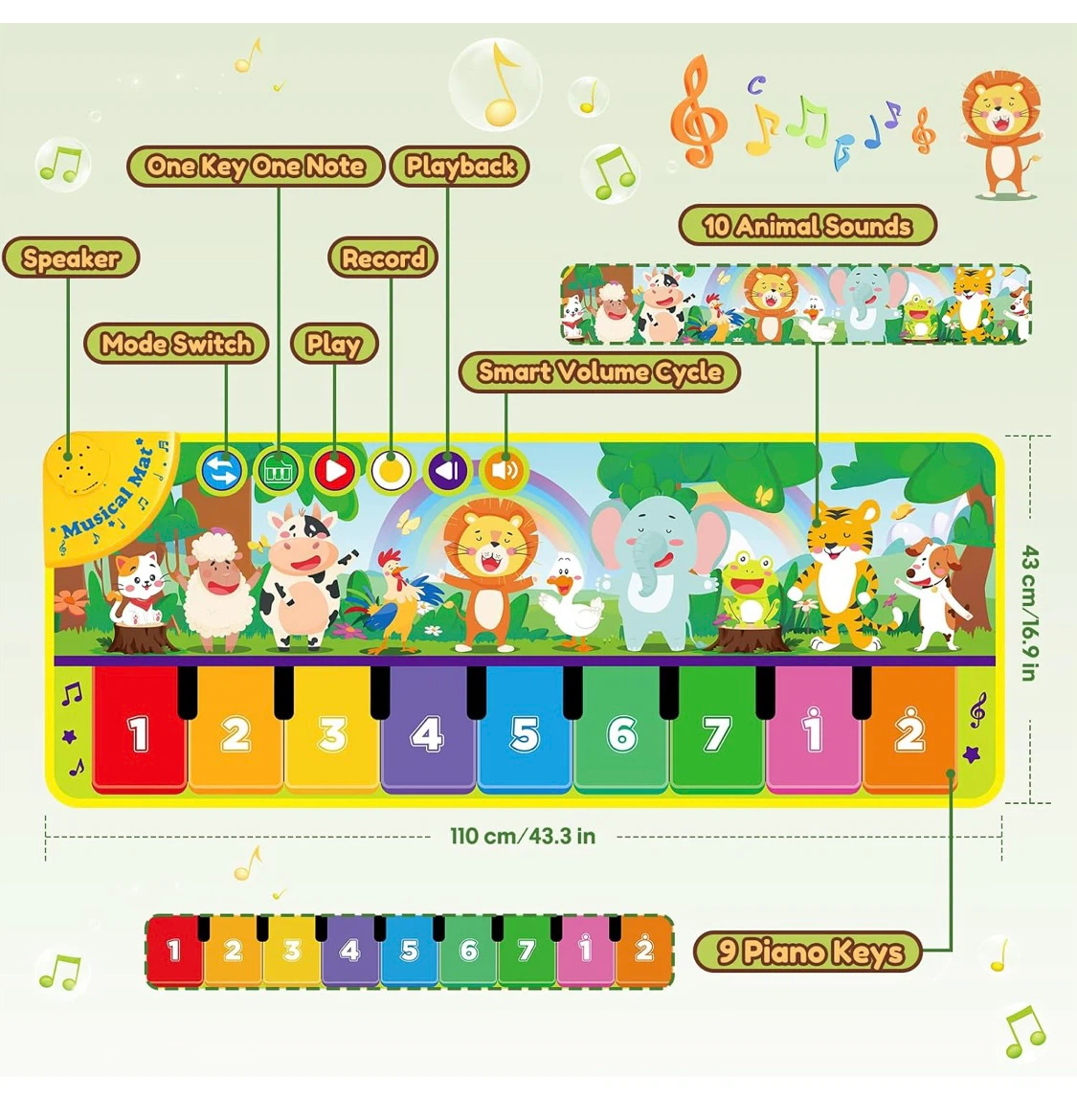 Kids Musical Piano Play Mat - photo 5