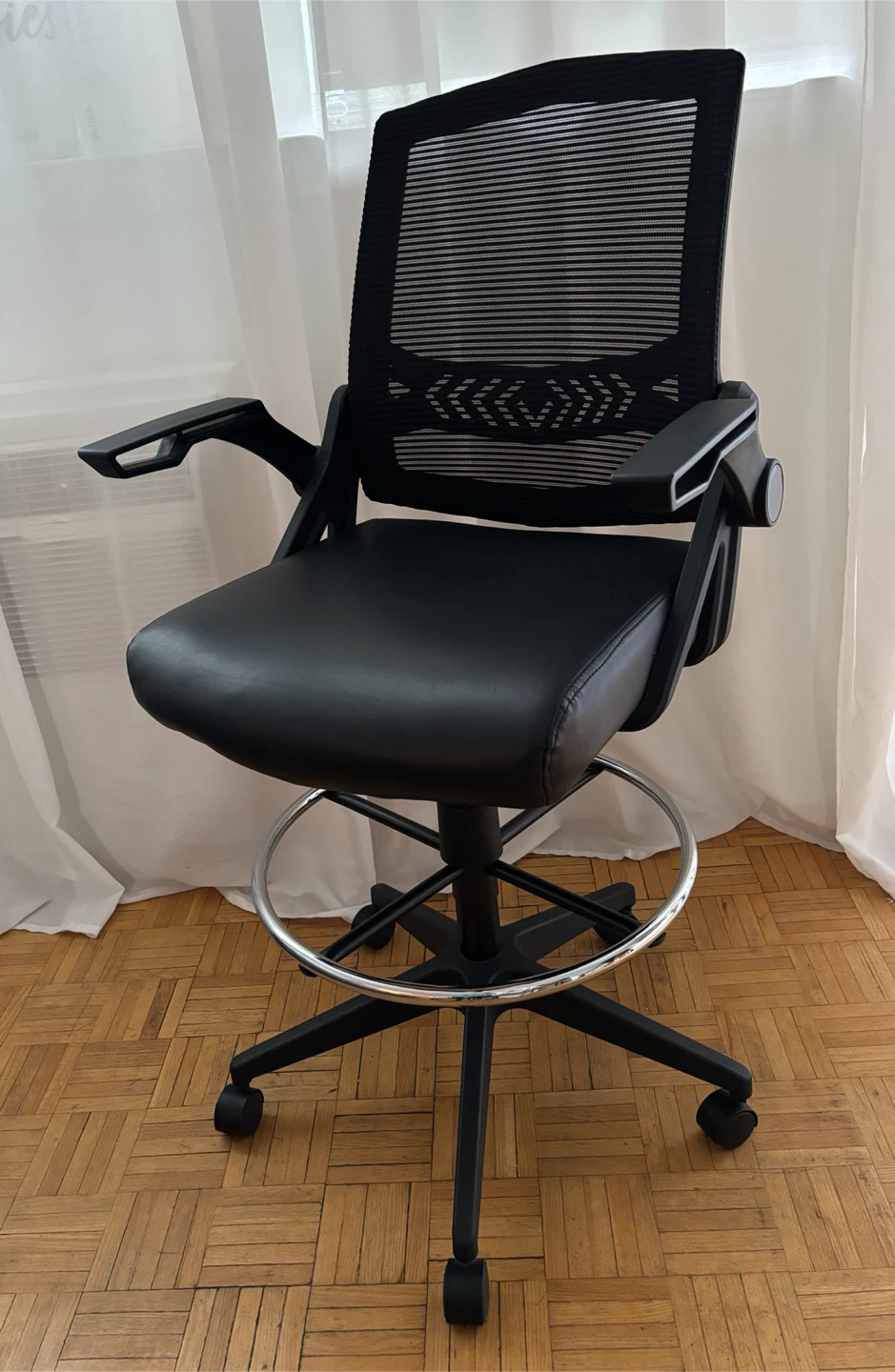 Tall Office Chair with Footrest