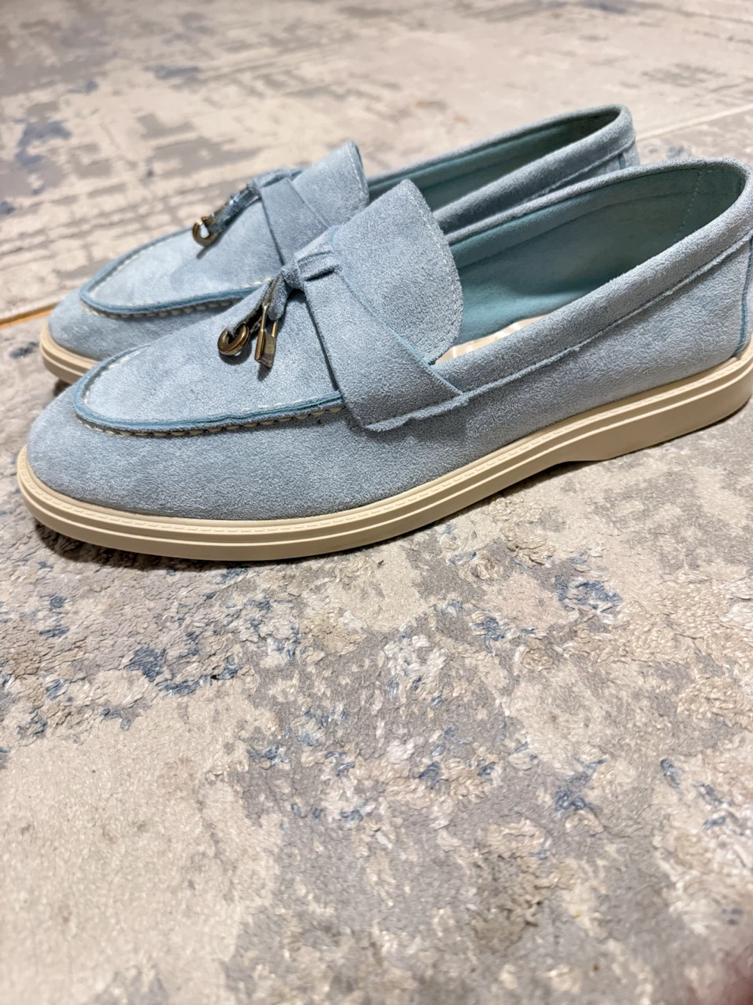 Light Blue Suede Loafers - photo 2