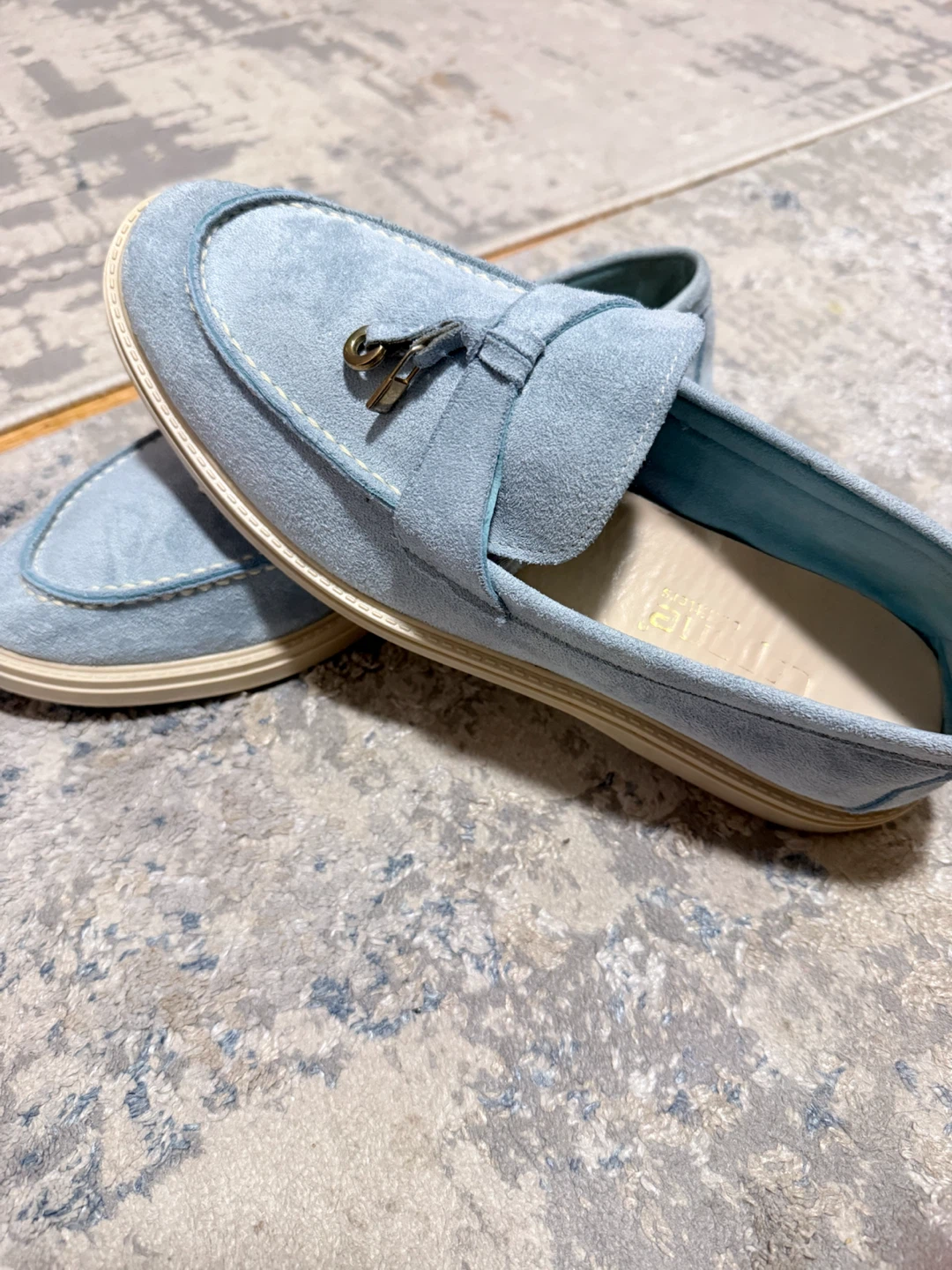 Light Blue Suede Loafers - photo 4