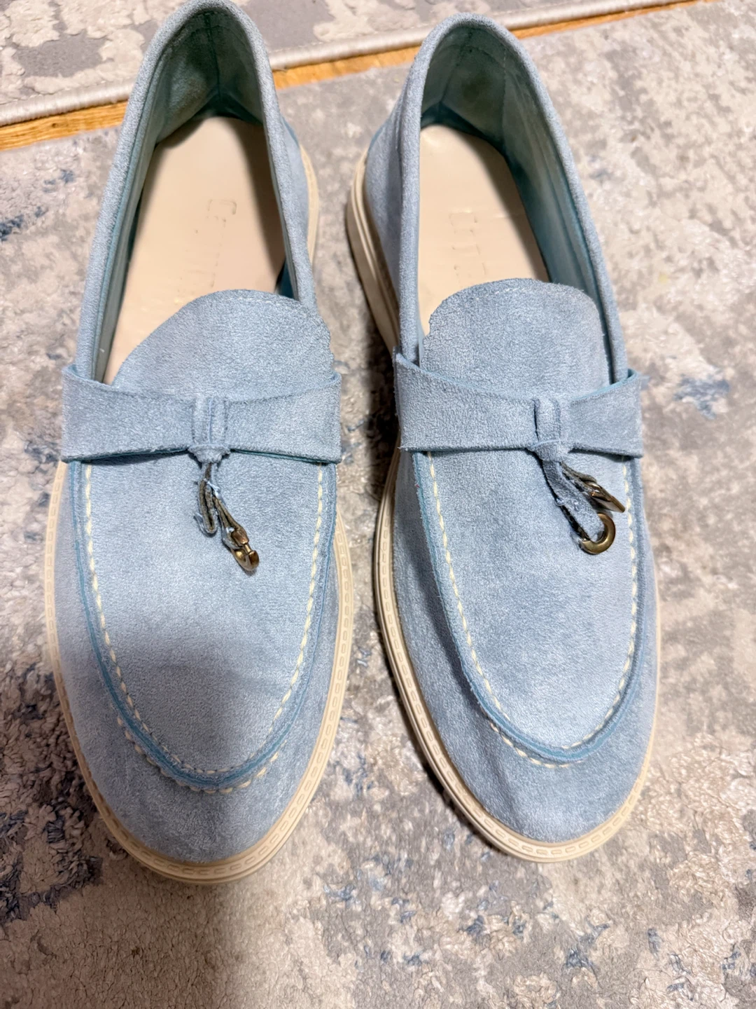 Light Blue Suede Loafers - photo 5