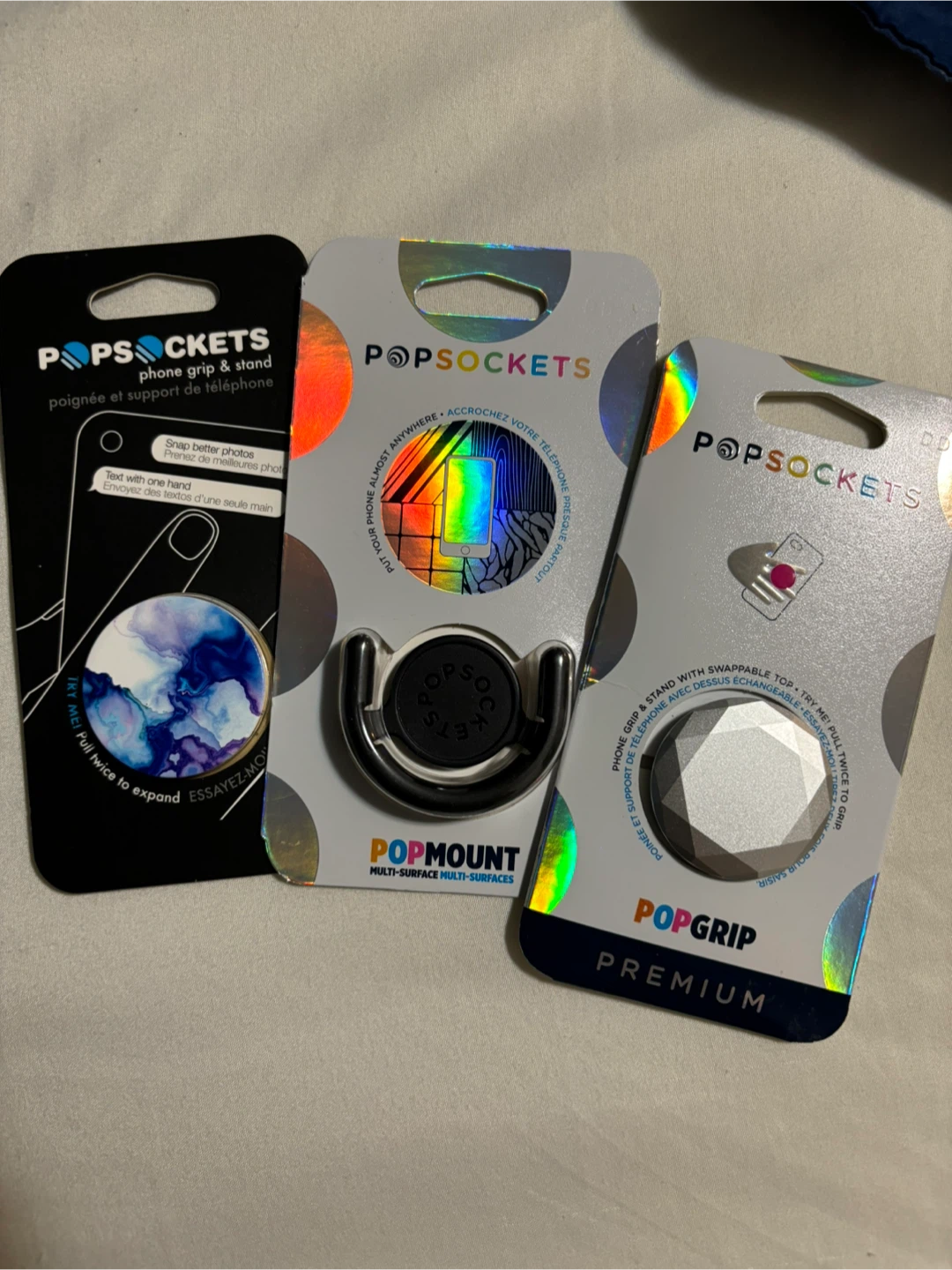 3 PopSockets Phone Grips and Stand