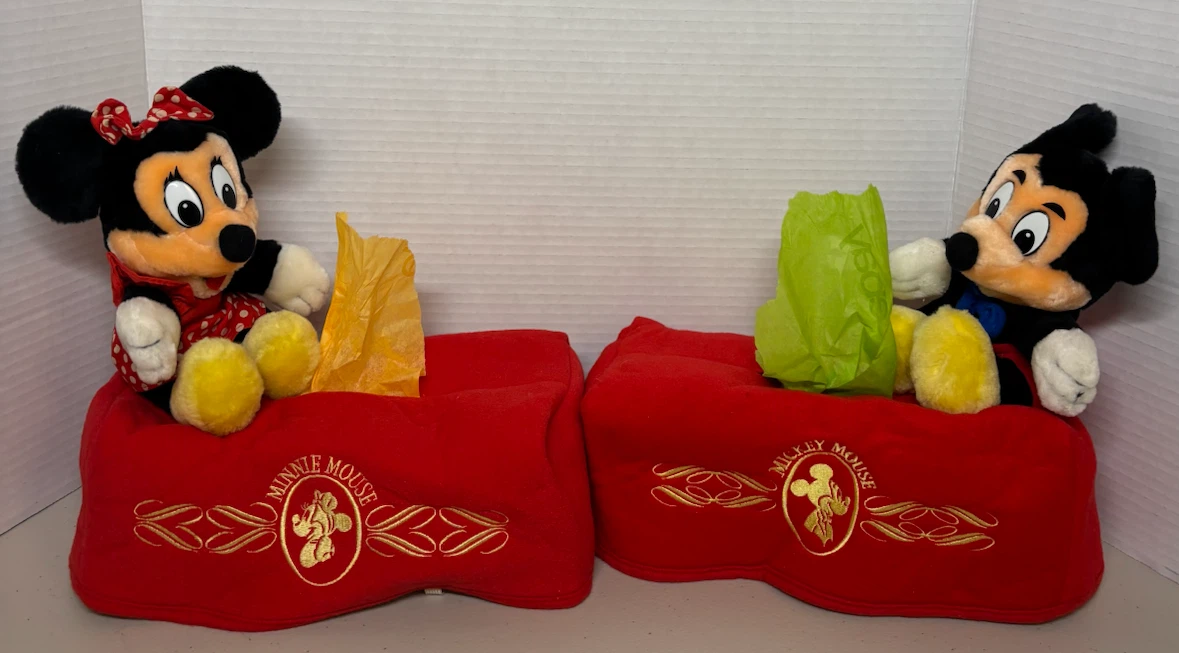 Vintage Disney Mickey & Minnie Mouse Tissue Box Covers