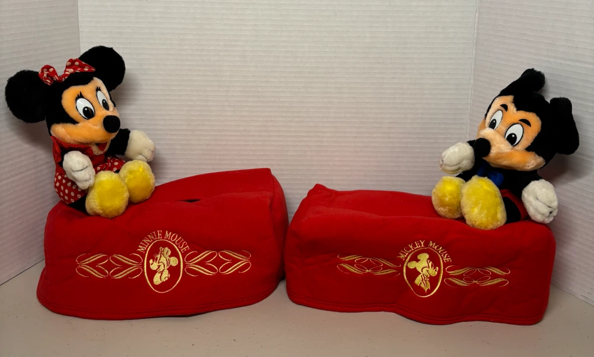 Vintage Disney Mickey & Minnie Mouse Tissue Box Covers - photo 2