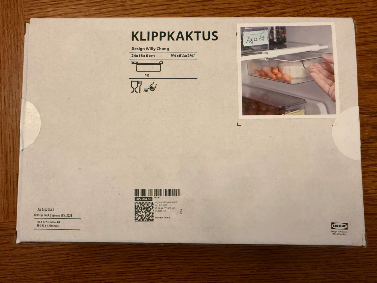 BNIB - IKEA KLIPPKAKTUS Fridge Storage Box