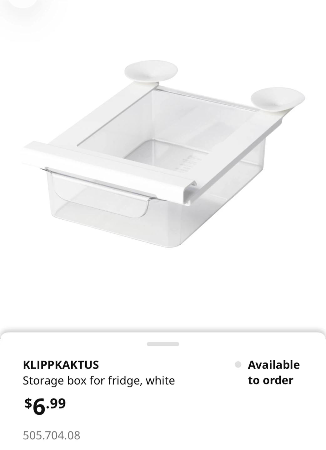 BNIB - IKEA KLIPPKAKTUS Fridge Storage Box - photo 3