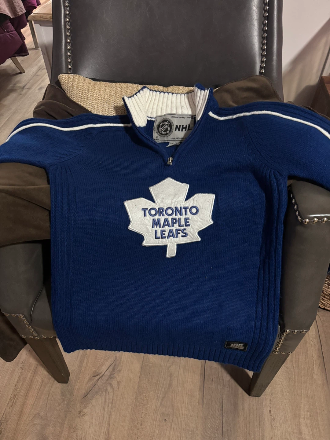 Toronto Maple Leafs Knit Quarter-Zip Sweater