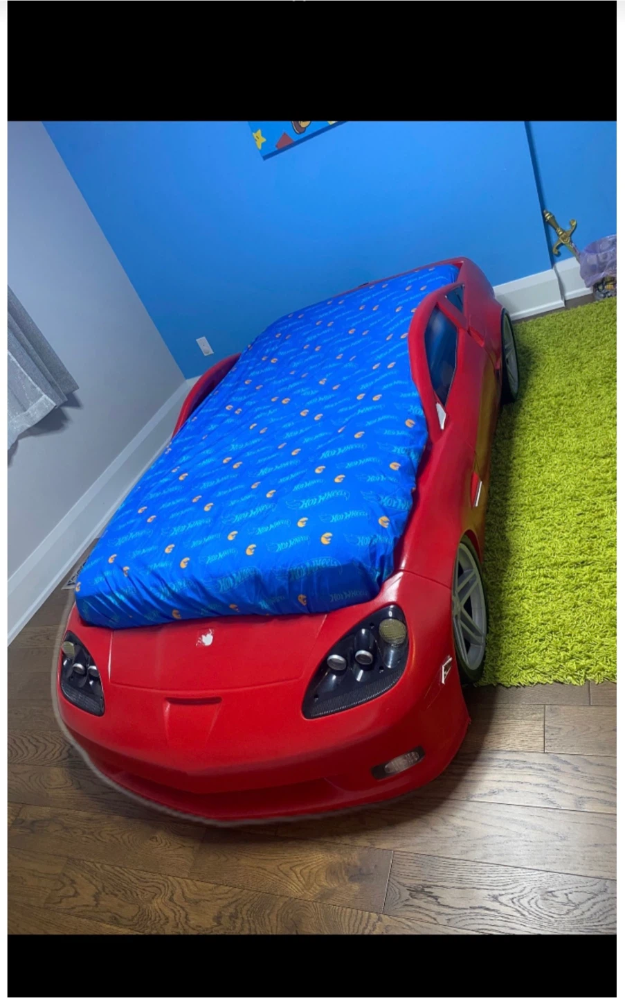 Hot Wheels Race Car Twin Bed