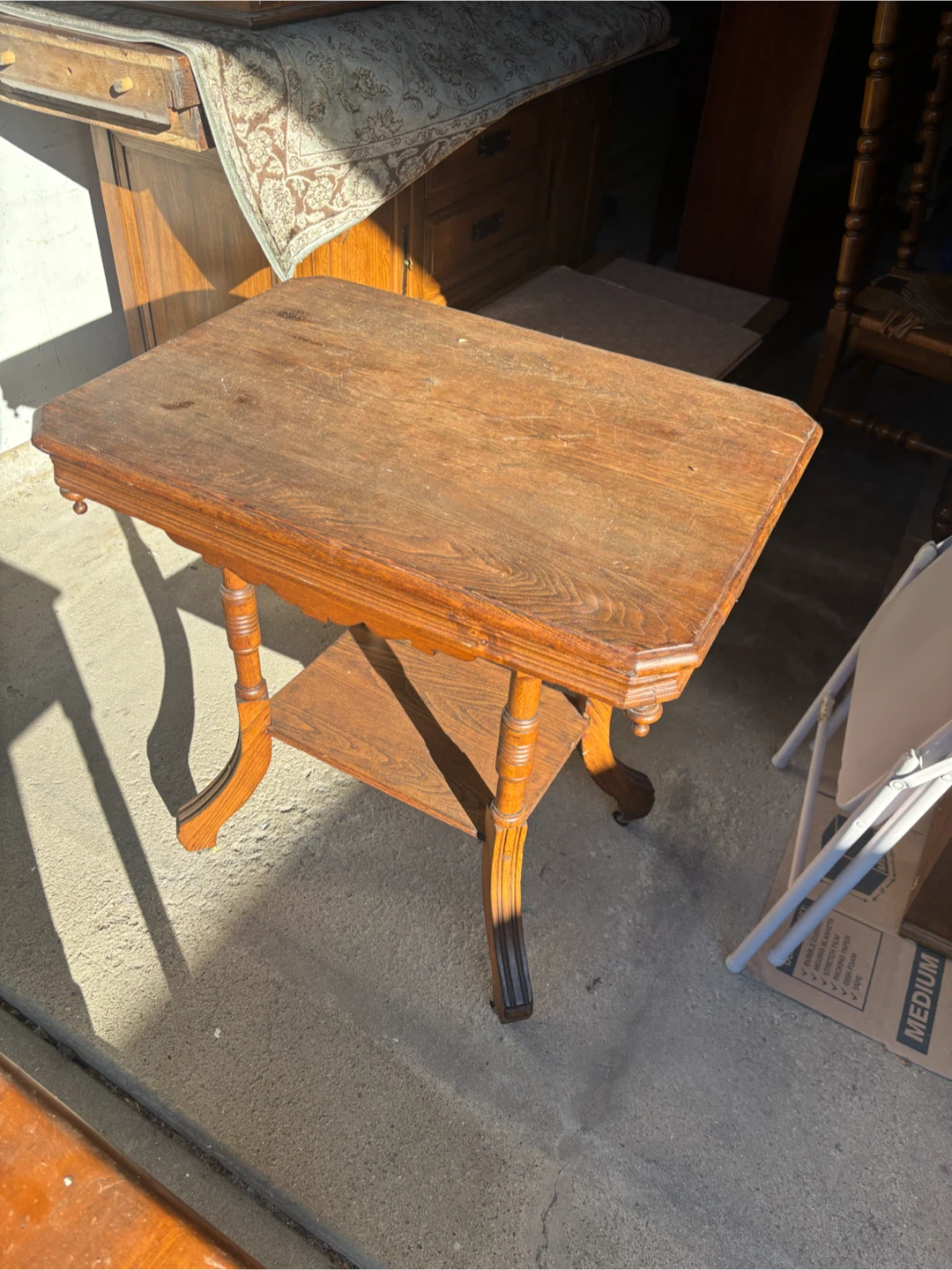 Antique Victorian Wooden Side Table - photo 2