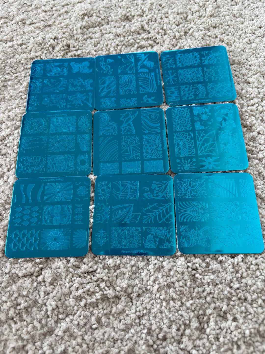 Finger Angel Nail Art Stamping Plates