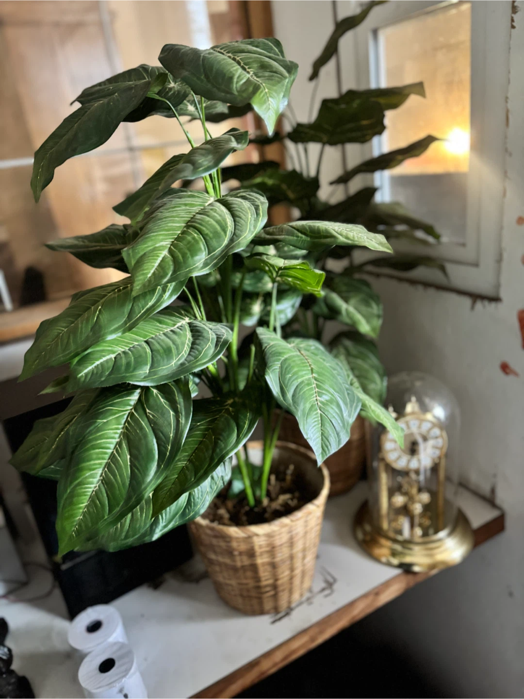 Artificial Potted Plant in Wicker Basket - photo 2