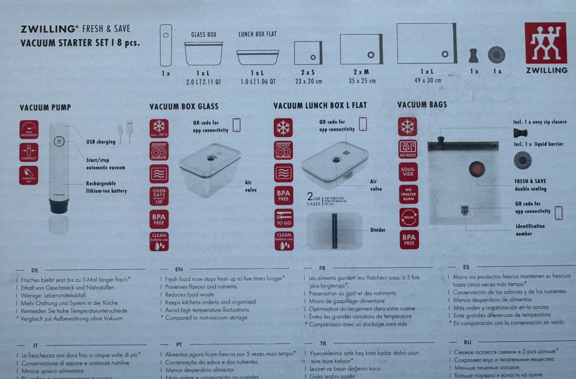 Zwilling Fresh & Save Vacuum Starter Set 8-Piece - photo 2