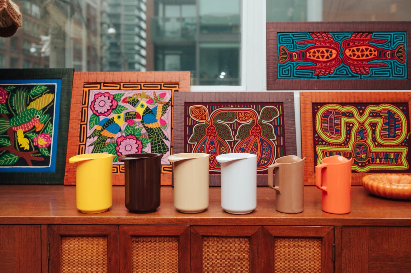 Set of 6 Vintage Rosti Pitchers / Jugs — Colour Mix