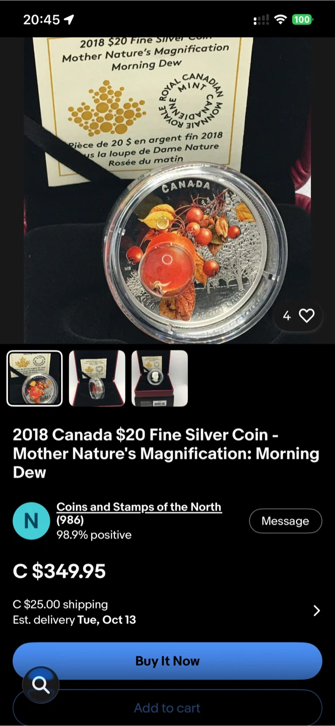 2018 $20 Fine Silver Coin - MNM: Morning Dew - photo 4