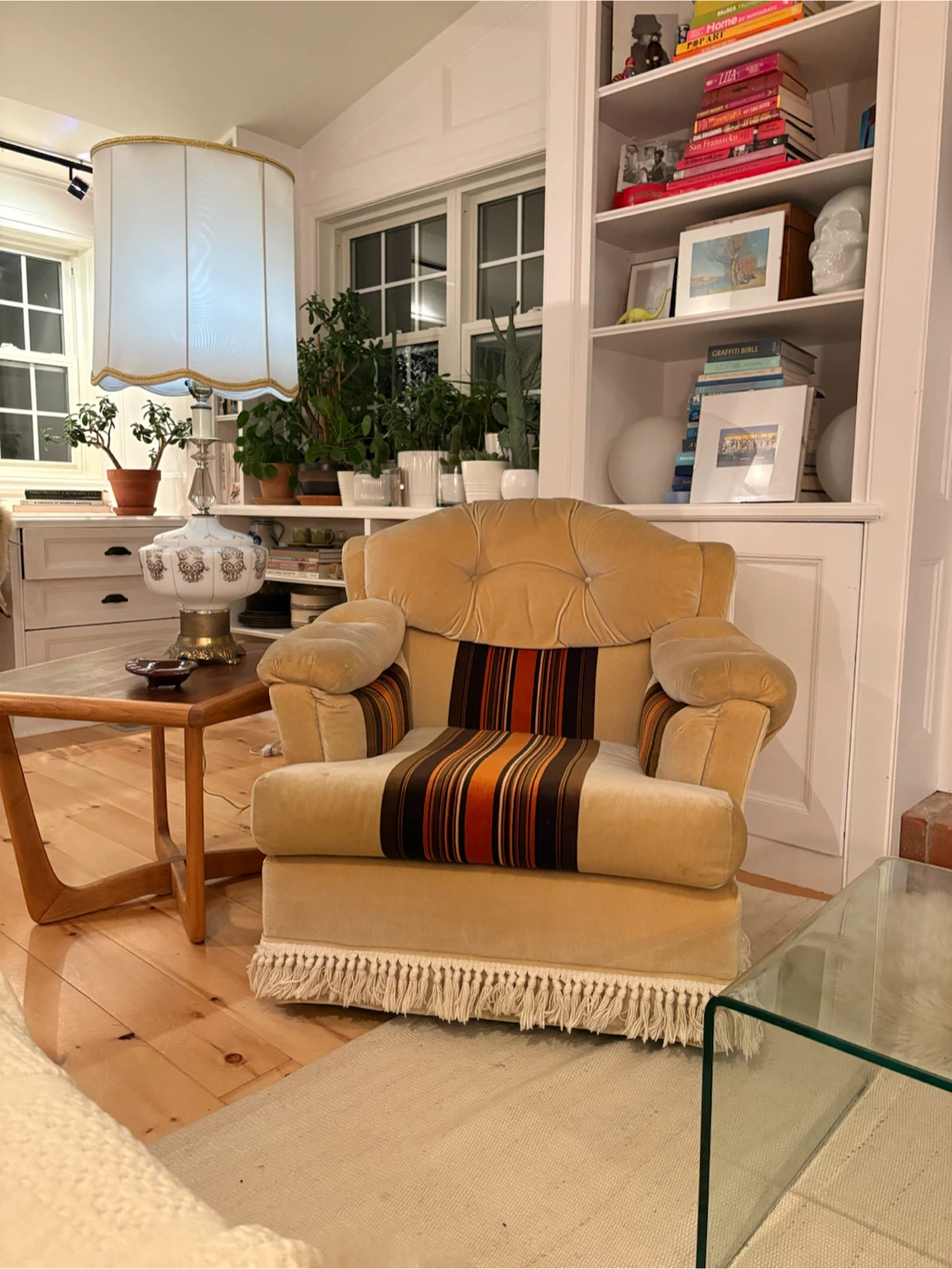 Set of two Vintage Striped Accent Chair