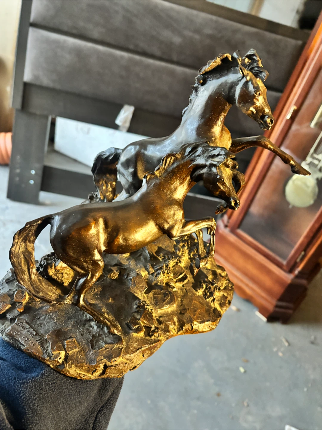 Vintage Bronze Horse Statue - photo 2