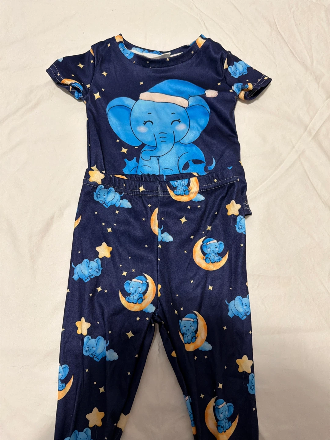 Baby Elephant Short Sleeve Pajama Set