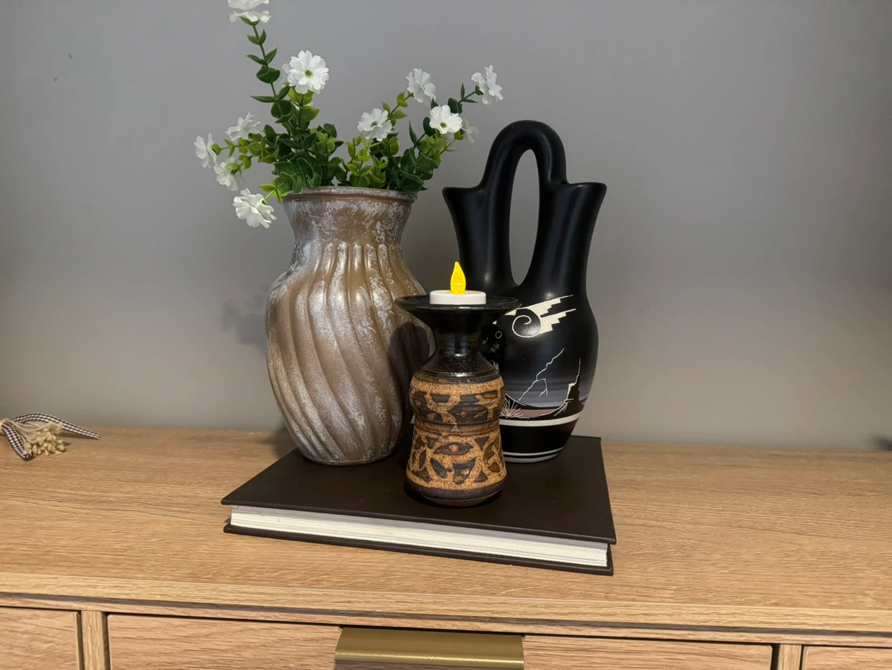 Set of Two Decorative Vases