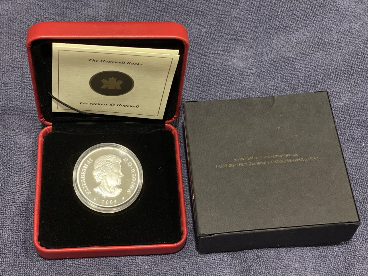 2004 $20 Fine Silver Coin - Natural Wonders - The Hopewell Rocks - photo 3