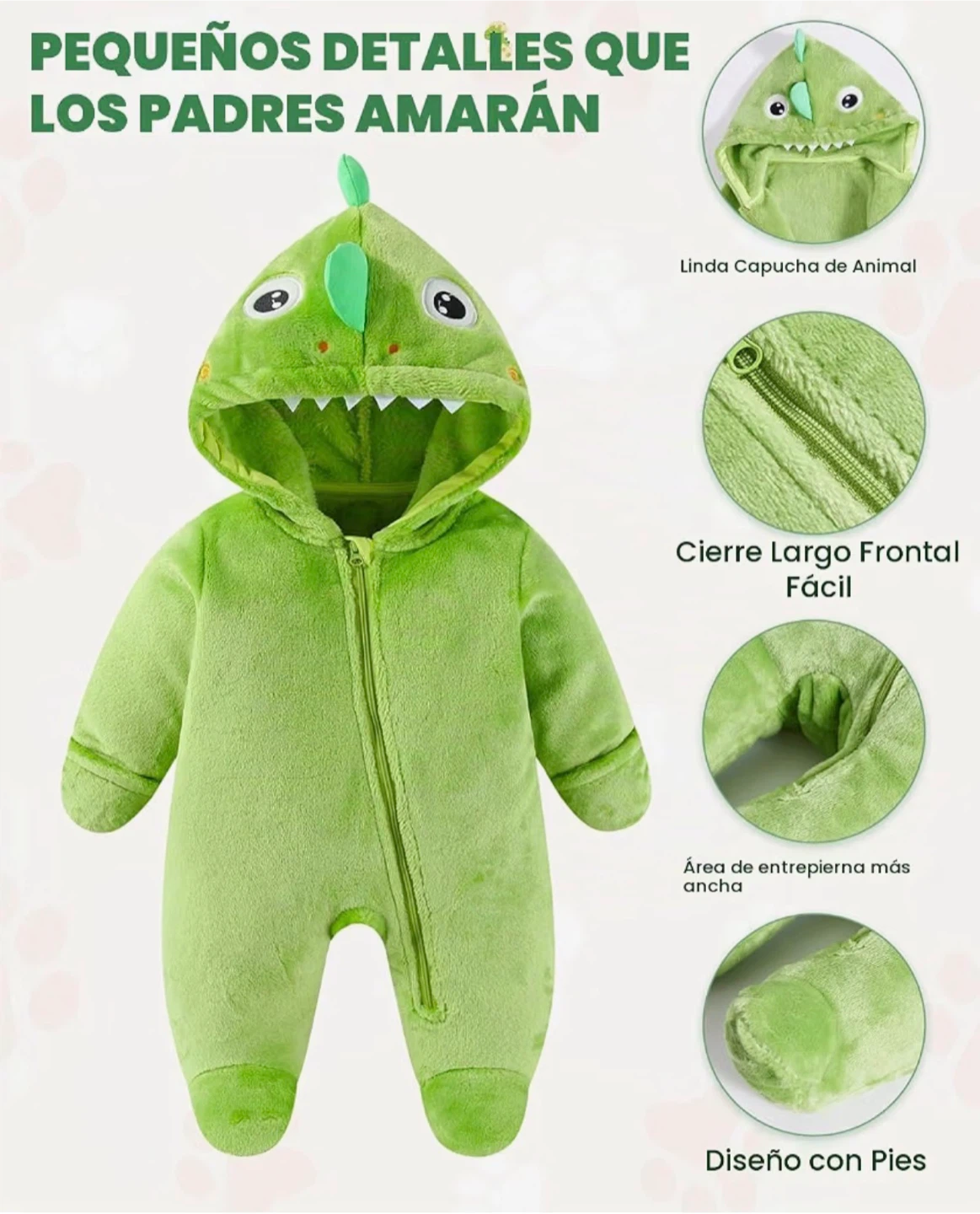 Green Dinosaur Baby Onesie - photo 2