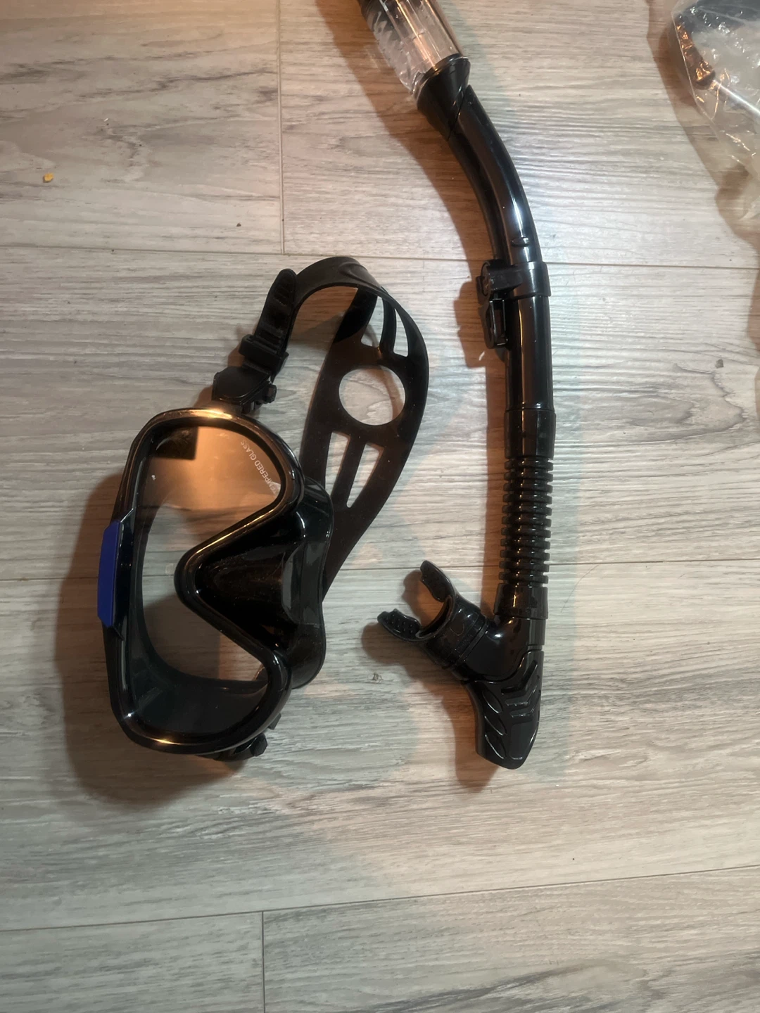 Black Snorkel and Mask Set