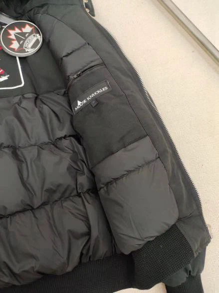 Brand New Moose Knuckles Black Down Bomber Jacket - photo 4
