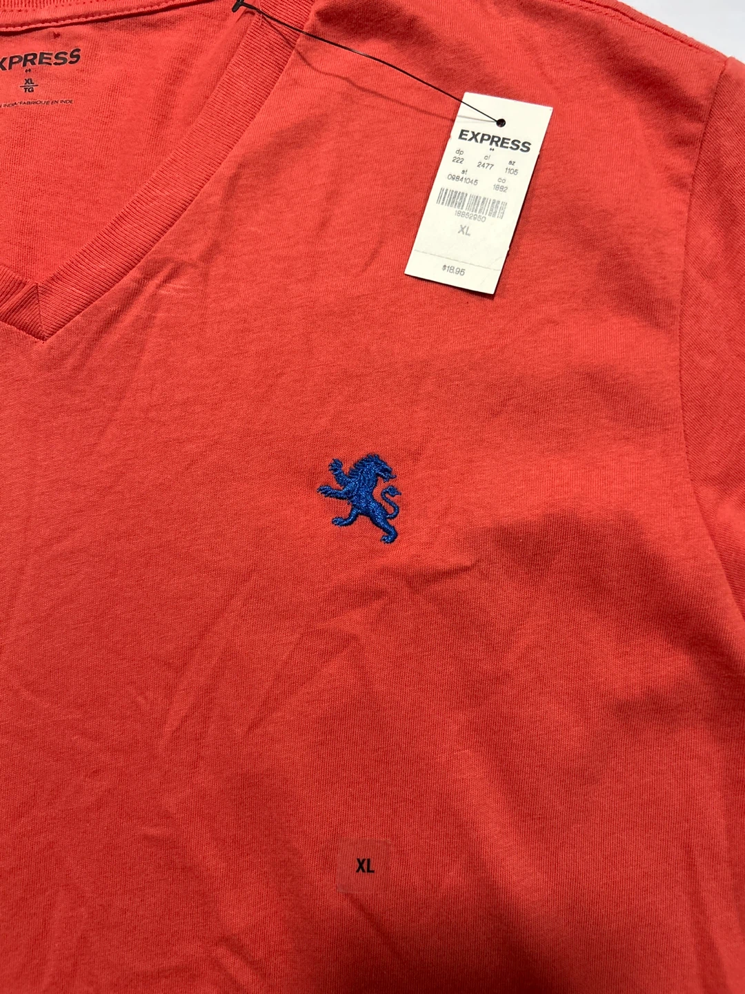 Express V-Neck T-Shirt Red XL - photo 3