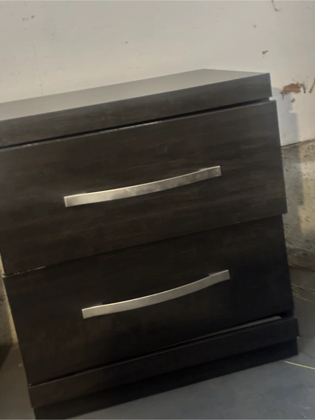 Set of two dark brown nightstands