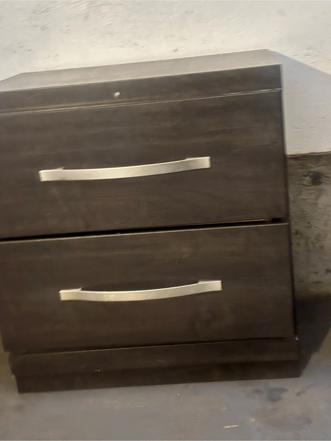 Set of two dark brown nightstands - photo 2