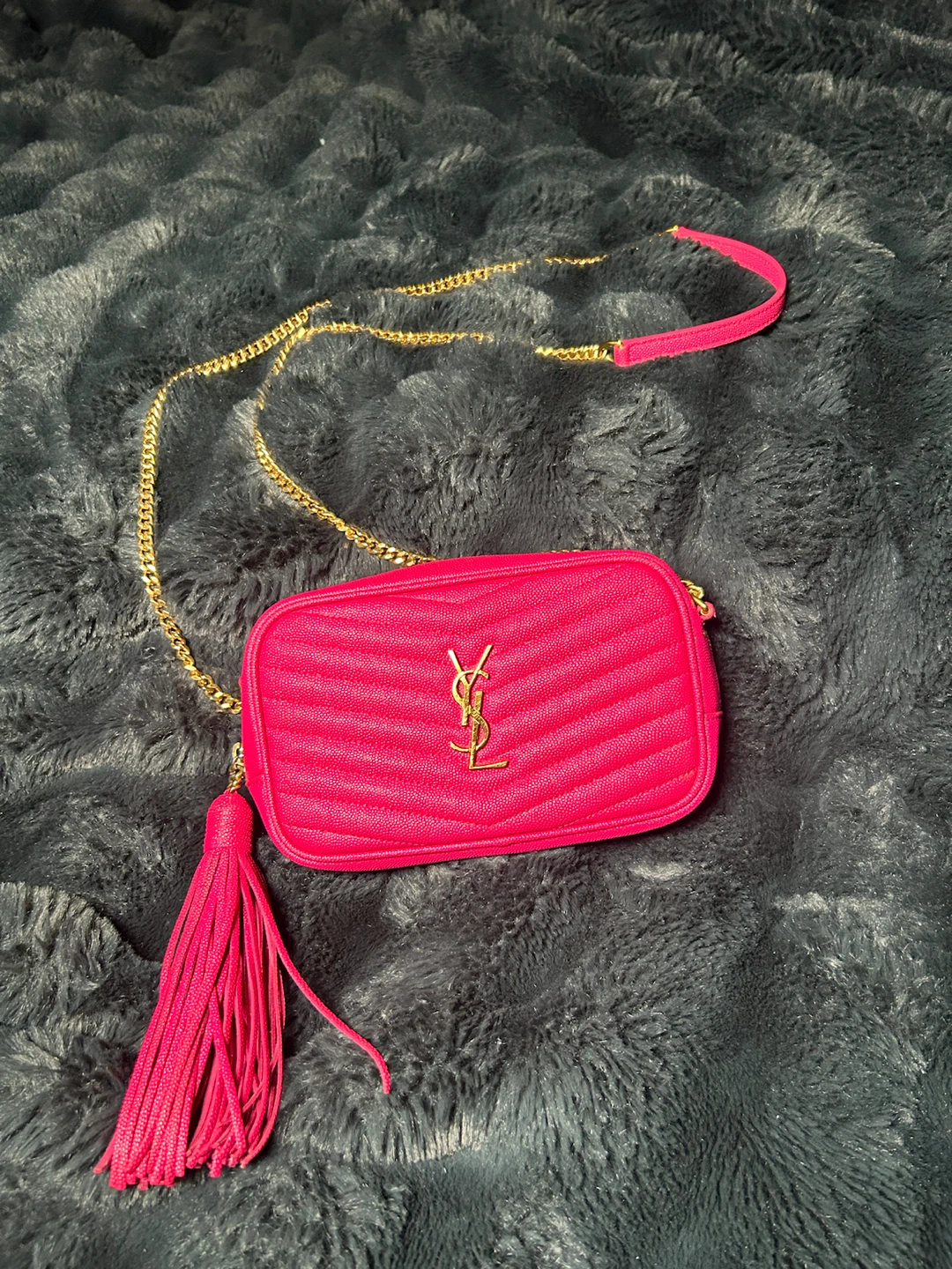 Saint Laurent Lou Camera Bag - Fuchsia