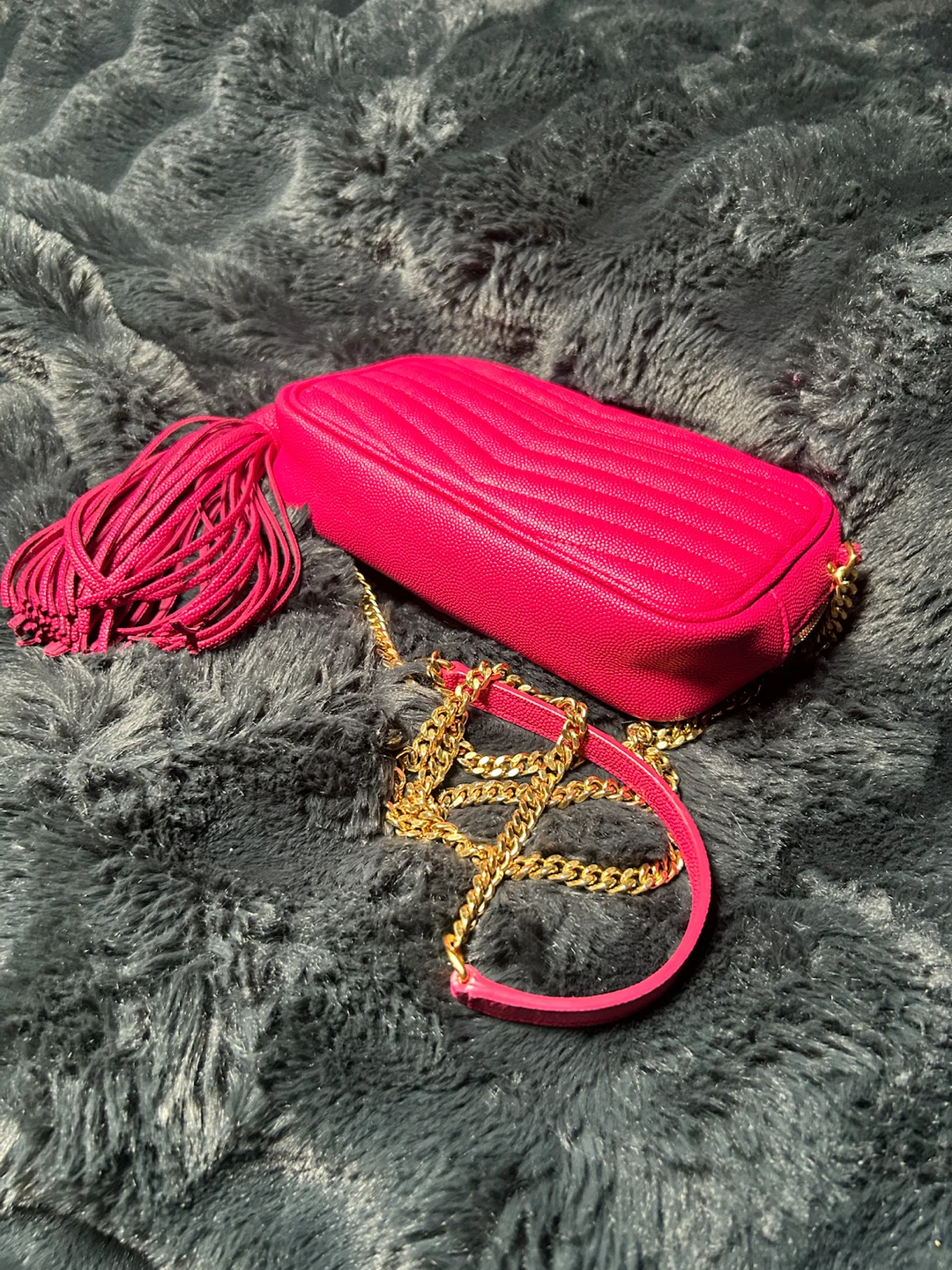 Saint Laurent Lou Camera Bag - Fuchsia - photo 3