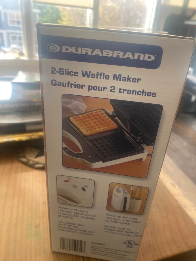 Durabrand 2-Slice Waffle Maker - photo 2