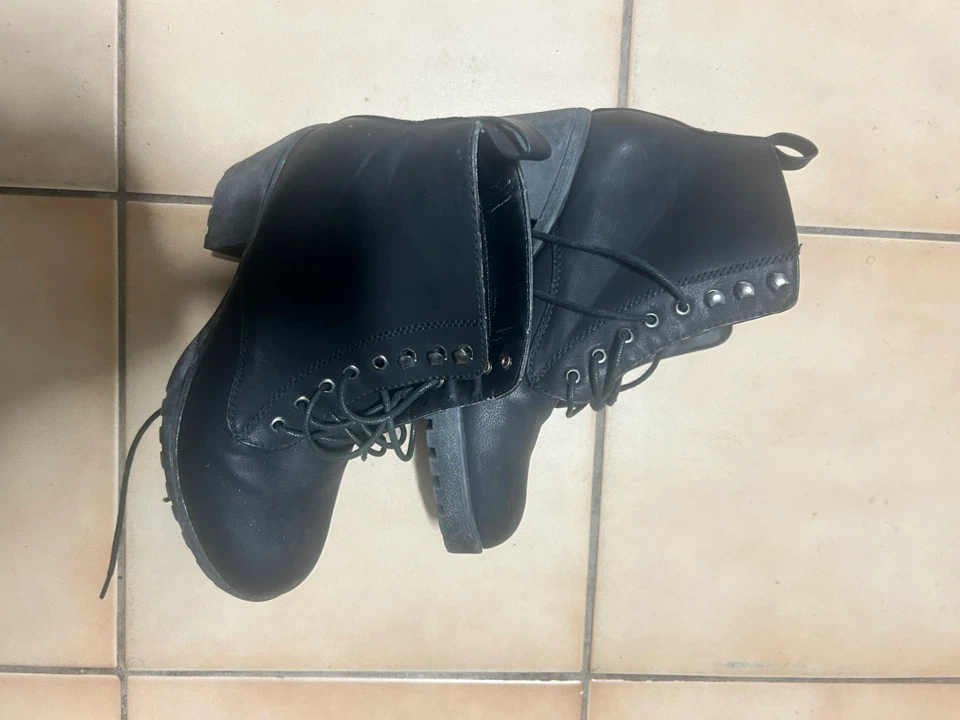 Call It Spring Black Lace-Up Boots - photo 3