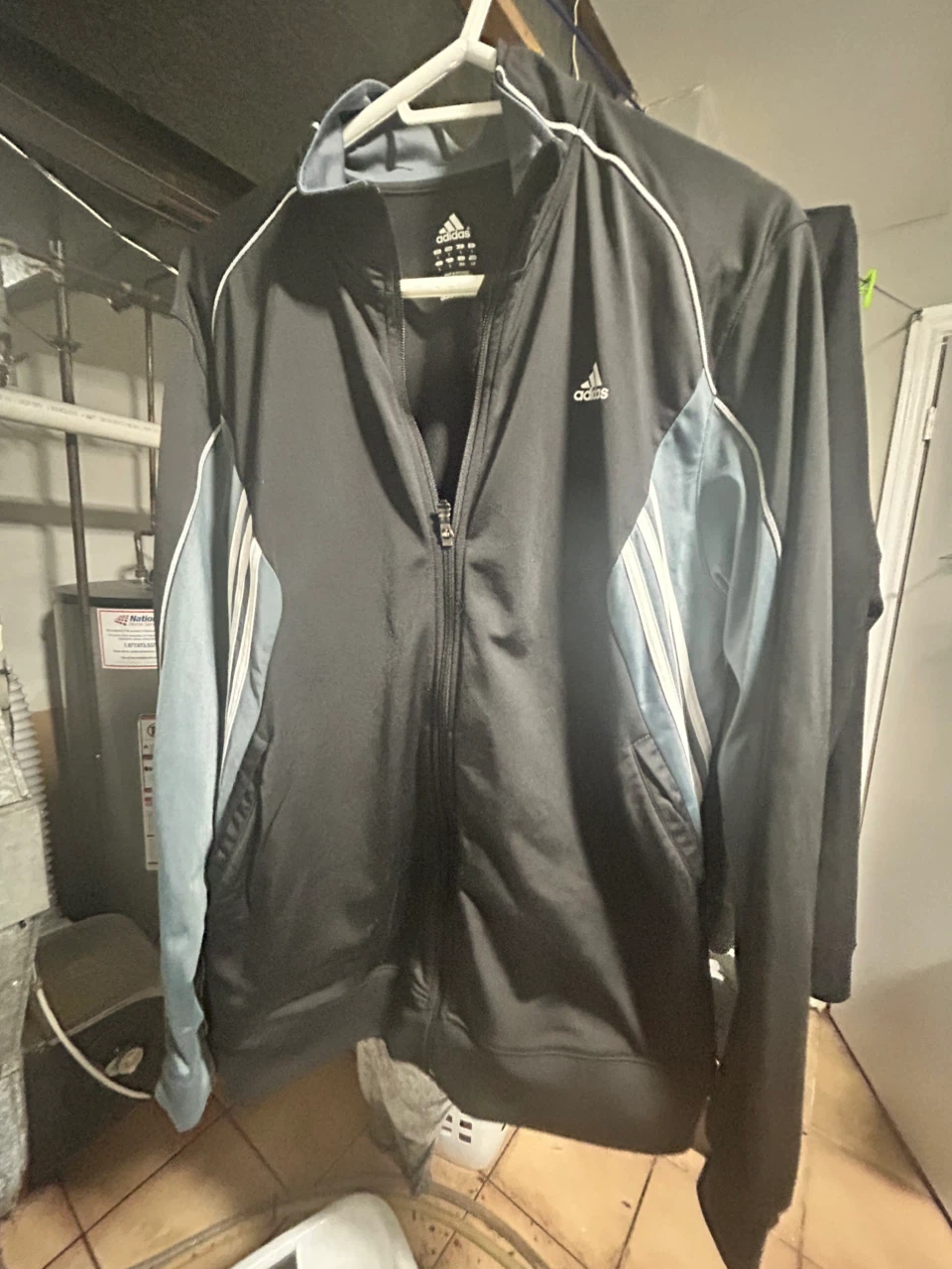 Adidas Track Jacket Black and Grey