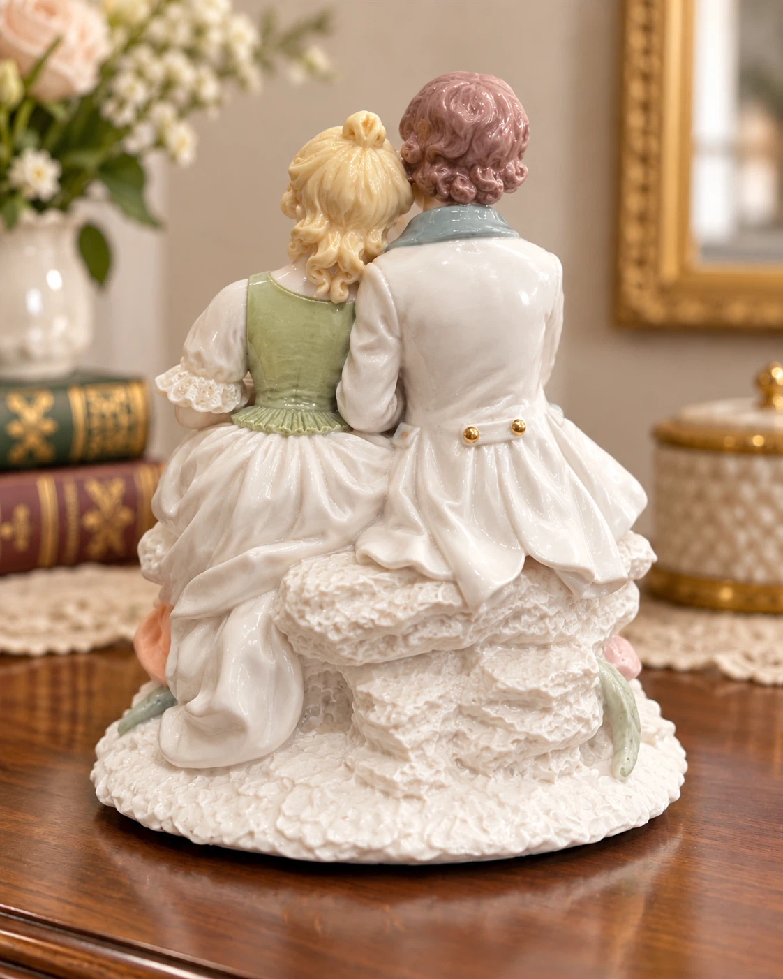 Vintage Porcelain Couple Figurine - photo 2