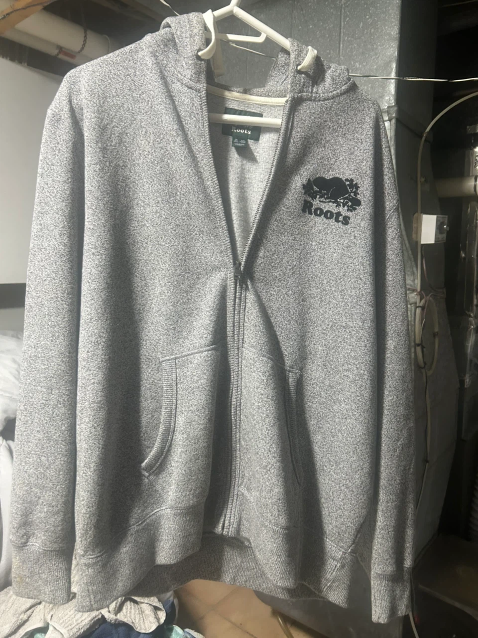 Roots Grey Full-Zip Hoodie