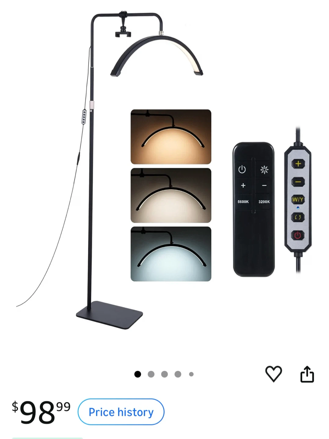 LED Floor Lamp with Remote Control – Modern Design