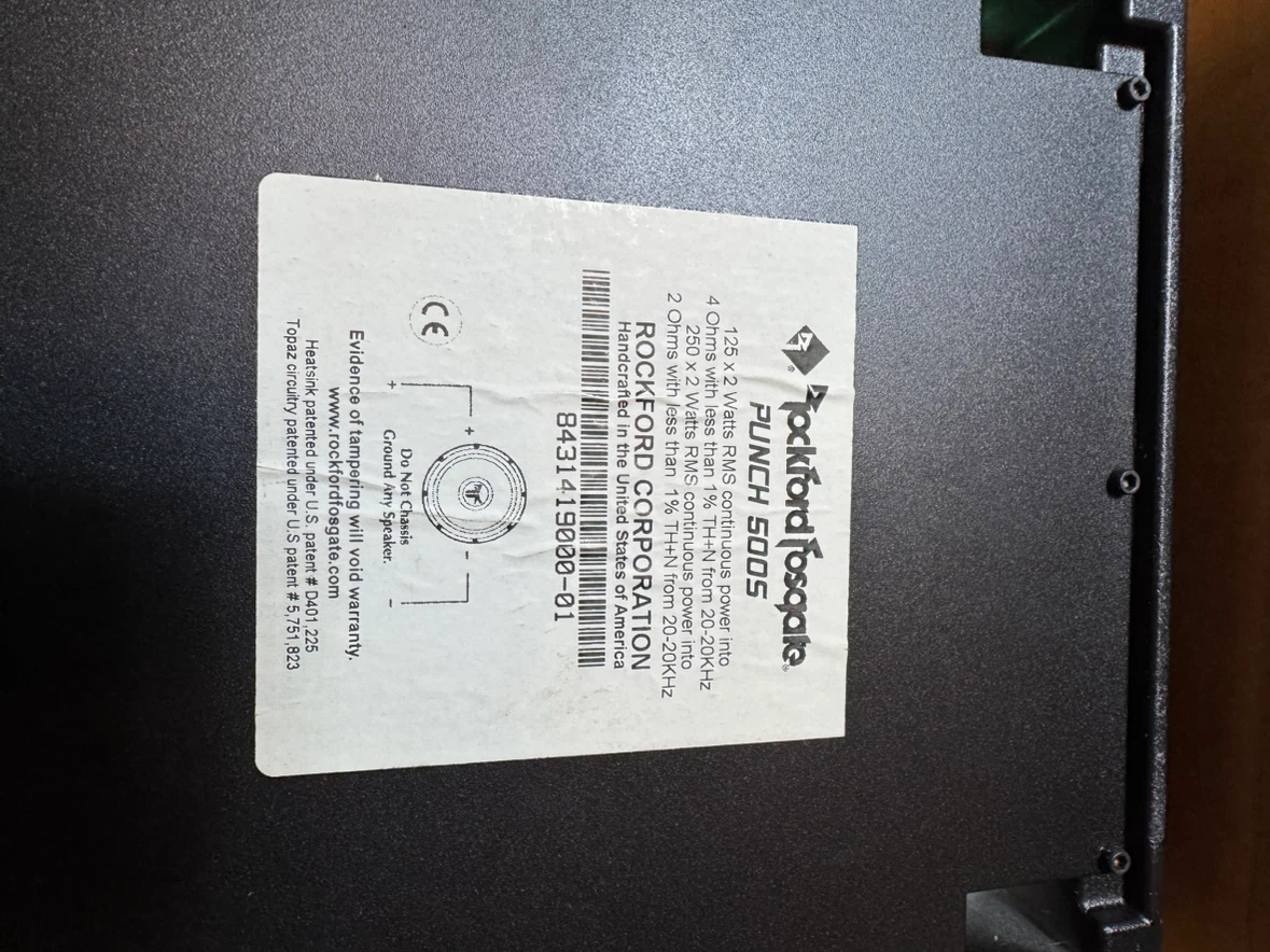 Rockford Fosgate Punch 500S Amplifier - photo 4
