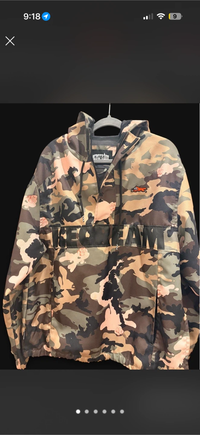 ICE CREAM Camo Pullover Anorak Hoodie