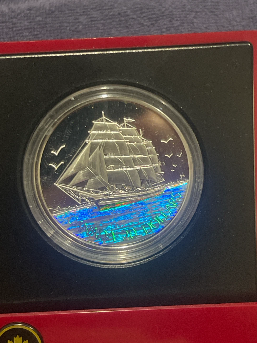 2005 $20 Fine Silver Coin - Tall Ship Series: 3-Masted Ship