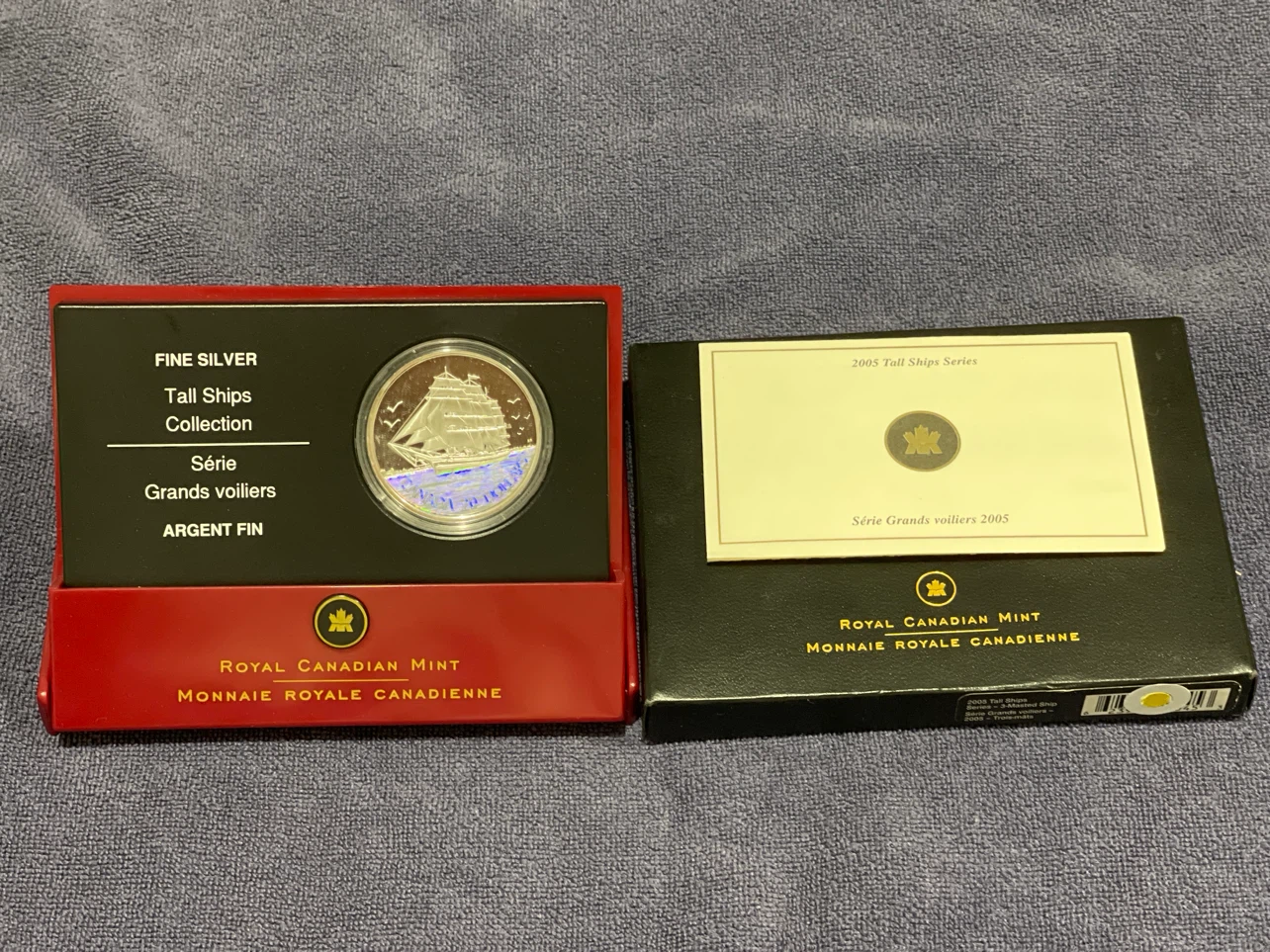2005 $20 Fine Silver Coin - Tall Ship Series: 3-Masted Ship - photo 2