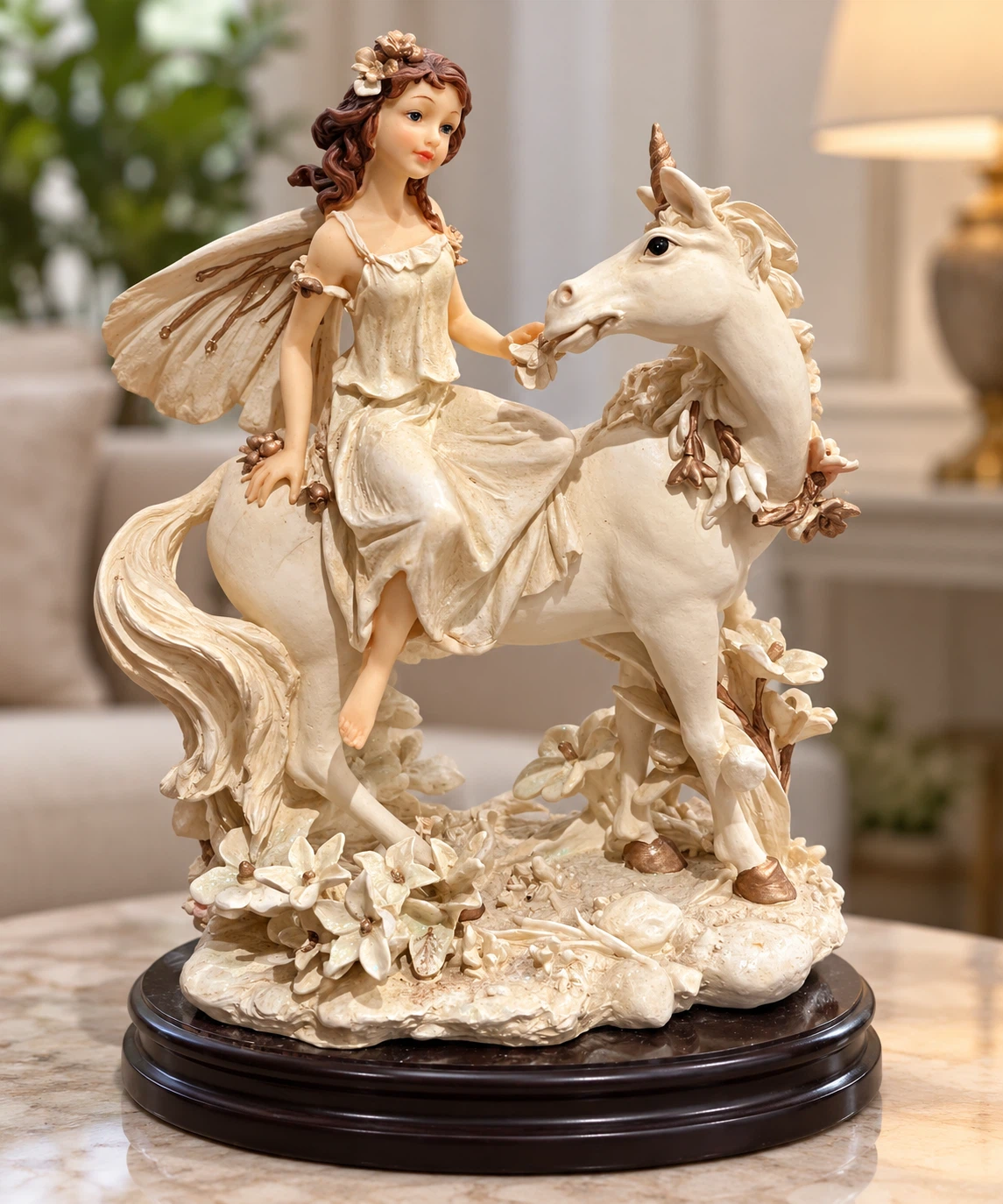 Fairy and Unicorn Decorative Figurine