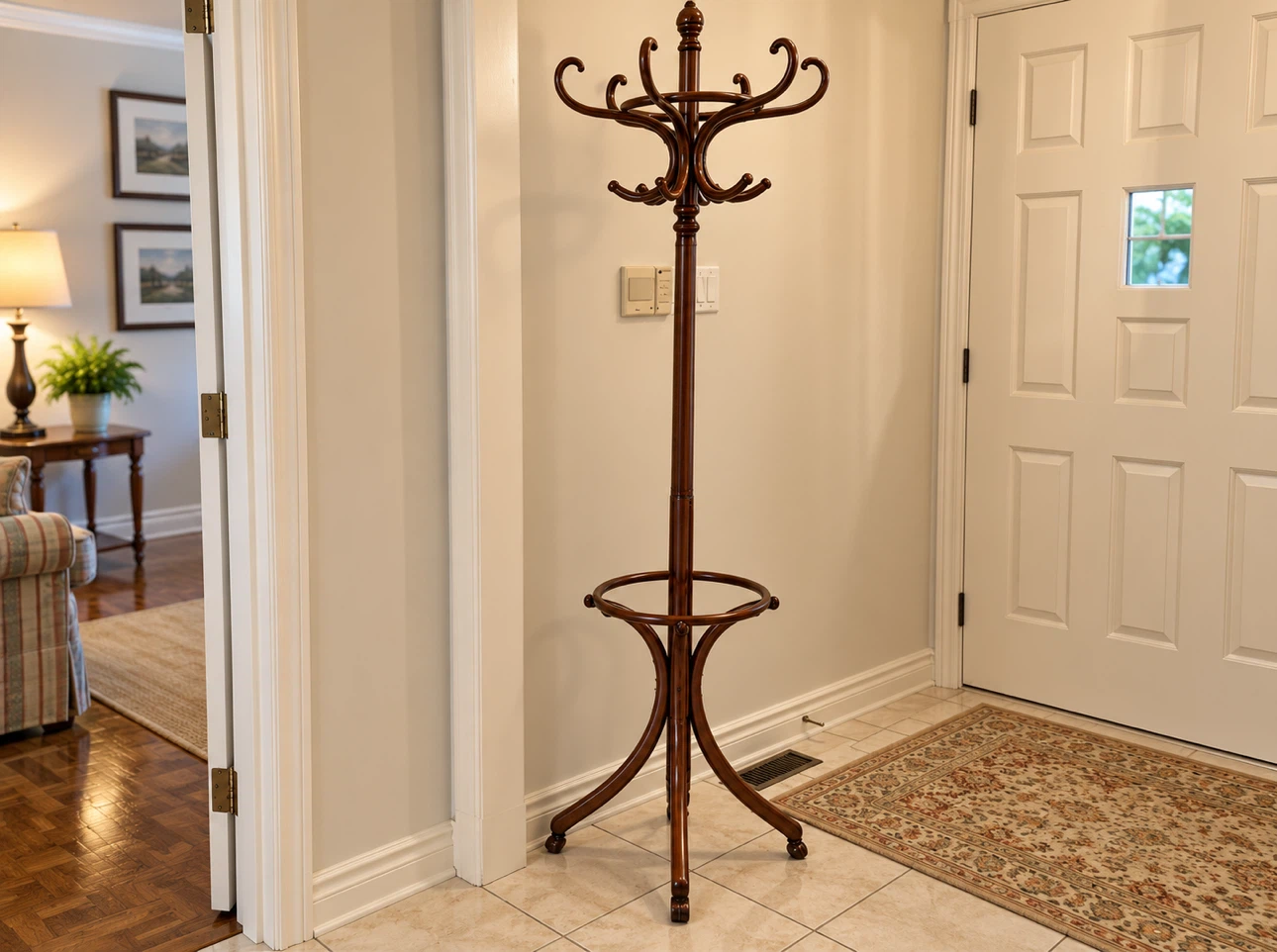 Vintage Wooden Coat Rack