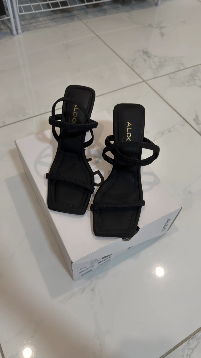 ALDO Black Square Toe Heels