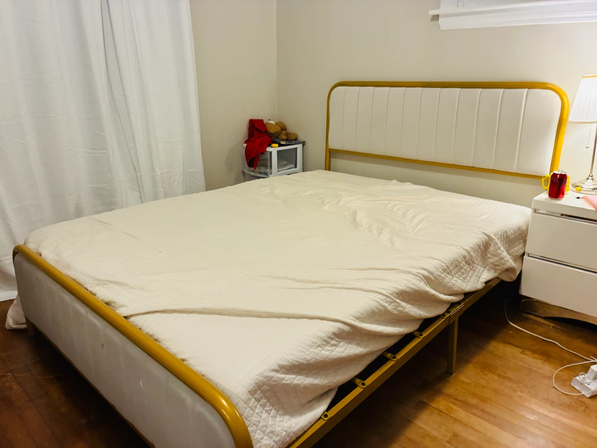 Queen Size Gold Metal Bed Frame - photo 2