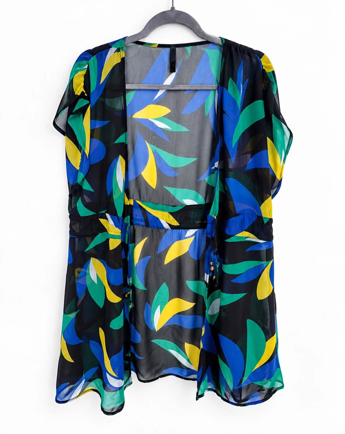 Tropical Print Sheer Cover-Up
